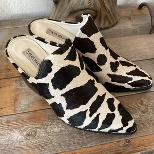 NWOT Steve Madden calfskin mule boots